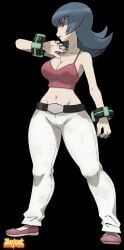 1girls black_background official_style pokemon pokemon_hgss projectwetroid sabrina_(pokemon) sabrina_(pokemon_hgss) tagme