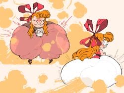 adult_female aged_up alternative_outfit ass bbw big_ass blossom_(powerpuff_girls) blow blush blushing_female bottom_heavy cartoon_network embarrassed fart fart_cloud fart_everywhere fart_fetish farting farting_female fat_ass fat_female female female_focus female_only ginger ginger_female holding_paper huge_ass hyper_ass large_ass looking_back massive_ass massive_thighs moonoatmeal powerpuff_girls script thick_thighs thighs