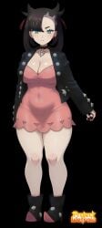 1girls black_background chubby_female marnie_(pokemon) official_style pokemon pokemon_ss projectwetroid tagme