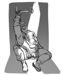 after_rape after_sex bite_marks cum_in_ass cum_leaking cum_leaking_out_of_anus cum_leaking_out_of_penis dubcon dubious_consent engineer_(team_fortress_2) flaccid_penis gay handcuffed_to_pole handcuffs miauta nosebleed spread_legs team_fortress_2 torn_clothes yaoi