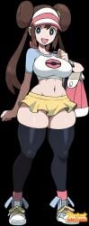 1girls black_background official_style pokemon pokemon_bw2 projectwetroid rosa_(pokemon) tagme
