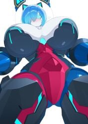1girls artist_name artist_request ass_visible_through_thighs blush blushing breasts clanker commission embarrassed embarrassed_female female female_focus female_only huge_breasts jet_(jetngs) jetngs looking_at_viewer original original_character robot robot_girl skeb_commission spreading sweatdrop sweating thick thick_ass thick_thighs thighhighs thighs white_background wide_hips wide_thighs