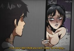 1girls 2022 2boys alternate_universe answering_door artist_name asian asian_female attack_on_titan bedroom bedroom_setting bedroom_sex bite_mark bite_mark_on_breast black_eyes black_hair coombrain15 cuckold door emo eren_jaeger eyeless_male female fringe from_behind goth goth_girl goth_mikasa hidden hidden_sex hiding implied_cuckolding implied_sex implied_vaginal interracial jean_kirstein jeankasa makeup makeup_running male male/female mascara mikasa_ackerman mirror mirror_reflection modern_au netorare offscreen_sex pale-skinned_female petite pigtails reflection runny_makeup sex shingeki_no_kyojin standing standing_in_doorway stealth_sex straight straight_sex sweat sweatdrop sweating twintails vaginal vaginal_penetration vaginal_sex