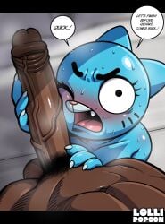 2026 absurd_res anthro big_penis blue_body blue_fur blush cartoon_network dark_body dark_skin dialogue domestic_cat duo english_text erection faceless_character faceless_human faceless_male felid feline felis female female_on_human first_person_view fur genitals hi_res human human_on_anthro human_pov humanoid_genitalia humanoid_penis infidelity interspecies lollipopcon male male/female male_on_anthro male_pov mammal nicole_watterson nude nude_anthro nude_female nude_human nude_male penile penis pubes speech_bubble text the_amazing_world_of_gumball