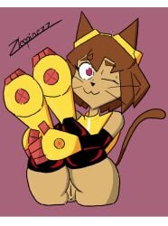 anus female female_only furry gameoverse kit_(gameoverse) pussy pussy_lips zleepinezz