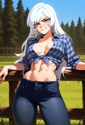 1girls ai_generated rwby shiny_hair shiny_skin solo solo_female tagme weiss_schnee