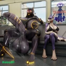1:1 3d_(artwork) 4_toes 5_toes anthro areola artist_name balls big_balls big_breasts big_penis black_areola black_balls black_breasts black_glans black_hair black_nipples black_penis bodily_fluids bra breasts canyne capcom claws clothing cybernetics cyborg digital_media_(artwork) digitigrade dreadlocks duo erection exoskeleton eyewear feet felid female female_anthro genital_fluids genitals glans glistening glistening_balls glistening_genitalia glistening_glans glistening_legs glistening_penis glistening_thighs gynomorph gynomorph_anthro hair heat_(temperature) hi_res huge_balls huge_breasts huge_penis humanoid_feet humanoid_genitalia humanoid_penis hyper hyper_balls hyper_genitalia hyper_penis intersex intersex_anthro kaizosn khayani_(egyptianexo) le_chumsky leaking_precum lion looking_at_another looking_pleasured machine mammal monster_hunter musky_balls musky_penis nails nipple_piercing nipples pantherine paws penis piercing plantigrade precum public public_exposure public_transportation robot segmented_penis size_difference sunglasses sweat text toe_claws toenails toes tongue tongue_out underwear undressing_self yellow_tongue