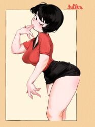 1girls 2025 black_hair clothed clothed_female female female_only jucika jucika_(comic) mineru128127 png short_hair solo solo_female tagme