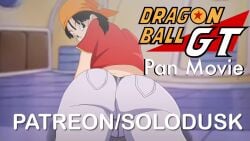 aged_up animated ass ass_focus bandana big_ass big_penis black_hair clothing cum cum_in_mouth dragon_ball dragon_ball_gt jeans looking_at_viewer looking_back oral pan_(dragon_ball) patreon_only_post sex shirt solodusk57 sound straight teasing vaginal_penetration video