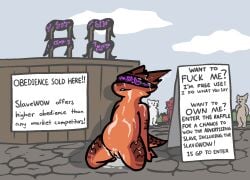 2026 after_oral after_sex after_vaginal aliasing ambiguous_gender anthro auction avian background_character background_crowd belly big_belly bird bizart bodily_fluids bystander canid canine canis claws cobblestone cum cum_drool cum_everywhere cum_from_mouth cum_from_vagina cum_in_mouth cum_in_vagina cum_inflation cum_inside cum_on_arm cum_on_belly cum_on_body cum_on_face cum_on_leg detailed_background digital_media_(artwork) english_text exhibitionism female fur genital_fluids genitals grey_body group horn hypnosis inflation kneeling kobold leaking_cum mammal market market_stall messy mind_control nude open_mouth outside public public_exposure public_use raffle red_body red_scales scales scalie sign slave slave_auction slave_market slave_sale smile tail tamewow text veks vulva white_body wolf