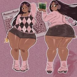 1girls ass ass_bigger_than_head bbw big_thighs breasts bubble_ass bubble_butt chubby chubby_female clothed clothing curvy curvy_body curvy_female curvy_figure curvy_hips dark-skinned_female dark_skin doujinpearl fat_ass hips huge_ass huge_butt huge_thighs massive_ass massive_thighs pearl_(doujinpearl) pinup thick_ass thick_legs thick_thighs thighs thunder_thighs thunderthighs tits variant variant_set wide_hips wide_thighs