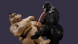 3d 3d_(artwork) 3d_model 3d_render abs anal anal_sex animatronic animatronic_male anthro ass bara bear belly black_body blender blue_eyes boobs brown_fur chubby chubby_anthro chubby_male cock erect_nipples erection fat fat_ass five_nights_at_freddy's flaccid flaccid_penis flaccid_while_penetrated fnaf freddy_(fnaf) gay long_penis long_tongue male male_only marvel monster moobs muscular muscular_ass muscular_male nipples overweight overweight_male pecs pectorals penis pleasure_face sharp_teeth size_difference solid_color_background symbiote thatsillyguy tophat two_males venom venom_(marvel) venom_(marvel_rivals) wide_hips wide_thighs