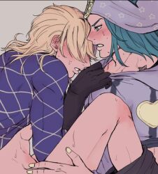 2boys blush diego_brando gay joestar_birthmark johnny_joestar jojo's_bizarre_adventure male male/male male_only steel_ball_run yaoi