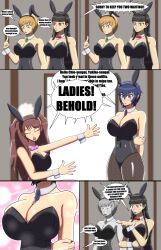 4girls alternate_costume amagi_yukiko atlus breasts comic female female_only funny justdrawingjake kujikawa_rise multiple_girls persona persona_4 satonaka_chie shirogane_naoto tagme text