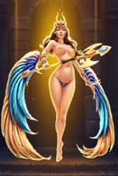 breasts dirty_league no_bra priestess wings