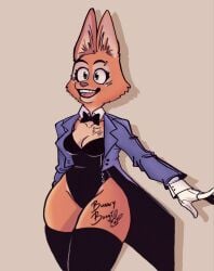 anthro breasts bunnyboogi bunnysuit diane_foxington ears female fox furry large_thighs office_lady small_breasts tagme the_bad_guys