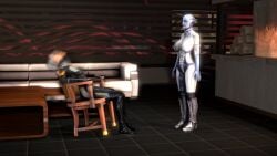 2girls 3d alien alien_girl animated asari auty blushing deepthroat dr._karin_chakwas fellatio funny horse_penis horsecock liara_t'soni mass_effect oral shitpost smiling_friends sound surprised video