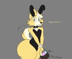 big_ass big_butt blush blush_lines blushed bulge bulge_through_clothing bunny_ears bunnysuit corgi dog_ears dog_tail easter easter_bunny easter_egg fat_ass femboy femboy_only flat_chest furry furry_ears furry_only furry_tail green_eyes holding_object looking_at_viewer looking_back male male_only nervous nervous_smile nsfwsandy simple_background simple_shading tail wide_hips