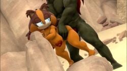 1boy 1boy1girl 1girls animated crossover ganondorf gif head_grab hip_grab naked sonic_(series) sonic_the_hedgehog_(series) source_filmmaker standing_sex sticks_the_badger sticks_the_jungle_badger sticks_the_tejon the_legend_of_zelda unknow3369