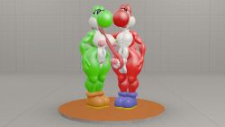 1boy 1girls 3d 3d_(artwork) anthro anthro_only balls big_breasts big_nipples big_nose big_thighs black_eyes blue_shoes breasts brown_shoes dinosaur duo female female/male foreskin green_body green_yoshi half-closed_eyes hand_on_hip licking long_tongue male mario_(series) mouth_open naked naked_footwear naked_with_shoes_on nintendo nipples nude open_mouth penis pussy red_body red_yoshi self_upload sfm shoes tail thick thick_hips thick_thighs tongue tongue_around_penis tongue_out tongue_wrap tonguejob white_balls white_belly white_breasts white_cheeks white_chest white_penis wide_hips yikesandcrip yoshi