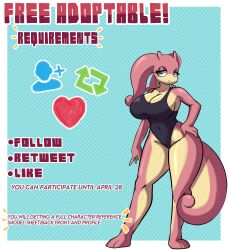 adoptable ass audino big_ass big_breasts big_butt blue_eyes chubby curvy giveaway goodra legs mature mature_female milf mommy one-piece_swimsuit pokemon pokemon_(species) raffle swimsuit tail twitter_username wetty_18