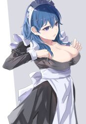 1girls blue_hair byleth_(fire_emblem) byleth_(fire_emblem)_(female) female female_only fire_emblem fire_emblem:_three_houses maid maid_headdress maid_uniform nintendo tomas_(kaosu22)