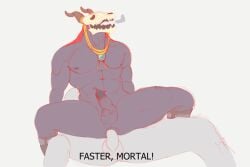 2boys anal animated anon demon dick ejaculation elias_ainsworth erection faceless_male gay gif human_on_anthro male_only moaning monster sitting_on_penis skull submissive_male testicles the_ancient_magus_bride yaoi