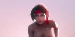 1girls 3d animated final_fantasy final_fantasy_vii final_fantasy_vii_remake jessie_rasberry large_ass large_breasts nordehartet nude sound square_enix tagme thick_thighs video