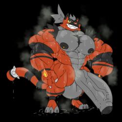 abs balls biceps bodybuilder flare_incineroar furry hyper hyper_balls hyper_genitalia hyper_muscles hyper_penis hyper_testicles incineroar male male_focus male_only muscles muscular muscular_arms muscular_ass muscular_back muscular_legs muscular_male muscular_thighs nipples pecs penis pokemon testicles veins veiny_penis