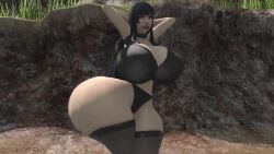 1girls 2_phut_hon 3d animated arms_behind_head arms_up big_breasts black_bra black_hair black_panties black_thighhighs bra breasts choker dancing exaggerated_anatomy female female_only final_fantasy final_fantasy_xiv gaia_(ffxiv) gigantic_ass gigantic_breasts gpose(ffxiv) huge_breasts hyper hyper_ass hyper_breasts large_ass me!me!me!_dance meme music slutsofffxiv solo_female solo_focus sound square_enix swinging_breasts tagme thick_ass thick_thighs thighhighs video voluptuous