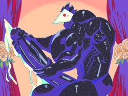 abs balls biceps bodybuilder deltarune furry hyper hyper_balls hyper_genitalia hyper_muscles hyper_penis hyper_testicles male male_focus male_only muscle_growth muscles muscular muscular_arms muscular_ass muscular_back muscular_legs muscular_male muscular_thighs nipples pecs penis size_transformation stroking_cock stroking_penis swatchling_(deltarune) testicles transformation undertale_(series) veins veiny_penis