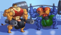 abs balls biceps bodybuilder furry guzreuef hyper hyper_balls hyper_genitalia hyper_muscles hyper_penis hyper_testicles male male_focus male_only muscles muscular muscular_arms muscular_ass muscular_back muscular_legs muscular_male muscular_thighs nipples pecs penis testicles veins veiny_penis