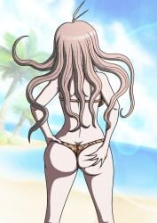 1girls 2023 accurate_art_style ahoge alternate_version_available ass back_view beach big_breasts bikini blonde_hair blurry_background breasts cheeeeeeeeeeeeen danganronpa danganronpa_s:_ultimate_summer_camp danganronpa_v3 danganronpa_v3:_killing_harmony female female_focus female_only grabbing_ass grabbing_butt grabbing_own_breast grabbing_own_butt iruma_miu leopard_print leopard_print_bikini light-skinned_female light_skin long_hair new_danganronpa_v3 palm_tree palm_trees sea seaside sky sprite sprite_edit standing straight_hair strawberry_blonde_hair