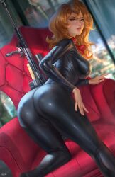 3d_(artwork) catsuit female lupin_iii mine_fujiko nopeys pinup