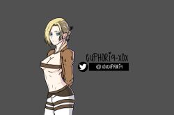 annie_leonhardt attack_on_titan blonde_hair euphoria-xox hands_behind_back naked ponytail soldier warrior