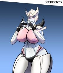 1girls alien alien_girl big_boobs big_breasts black_panties boobs busty fan_character female female_only nipples pink_nipples red_eyes robot robot_girl robot_humanoid solo solo_female thick_thighs tits transformers xeddo