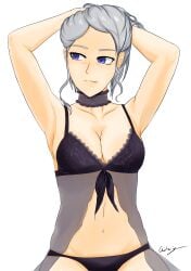 aikiyun artist_signature choker lingerie milf rwby willow_schnee