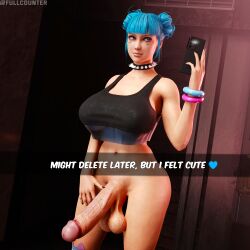 1futa 3d 3d_(artwork) blender blender_(software) blue_hair blue_moon_(cyberpunk_2077) bracelets choker cyberpunk_2077 dick futa_only futanari futanari half-dressed half_naked half_nude light-skinned_futanari light_skin penis penis_out self_upload selfie solo solo_futa spiked_collar tagme tank_top tanktop testicles veiny veiny_penis video_game_character video_games voluptuous voluptuous_futanari wet_cheetos