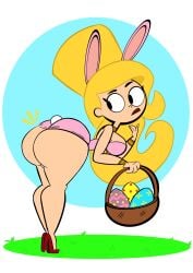 ass ass_focus bent_over big_ass big_breasts blonde_hair breasts bunny_ears bunny_tail codykins123 easter eris_(billy_and_mandy) female female_only huge_ass looking_back the_grim_adventures_of_billy_and_mandy