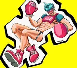 arms_(game) boxing_gloves jockstrap male male_only masked muscles muscular muscular_male nintendo spring_man xanderartz