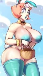 big_ass big_breasts bunny_ears cartoon_network curvy_female female female_only gem_(species) huge_breasts madheaven pearl_(steven_universe) solo solo_female standing steven_universe thick_thighs voluptuous_female