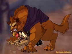 2010 2boys beast_(disney) beauty_and_the_beast disney furry furry_only gay male male_only no_humans shenanigan! tagme yaoi