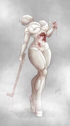 bubble head nurse from konami by virus infected art