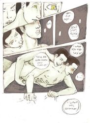 android brother brothers comic data english_text incest lore_(character) male monochrome nude penis_grab sketch speech_bubble star_trek star_trek_the_next_generation yaoi