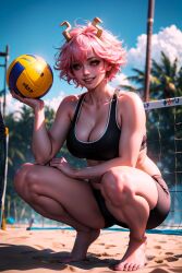 mina ashido from boku no hero academia by sarella