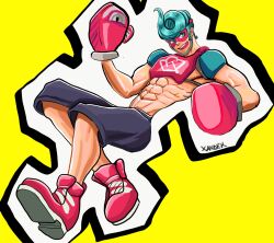 arms_(game) boxing_gloves clothed male male_only masked muscles muscular muscular_male nintendo spring_man xanderartz