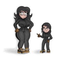 clothed fem_j femj height_difference jogging_outfit mii thick_thighs