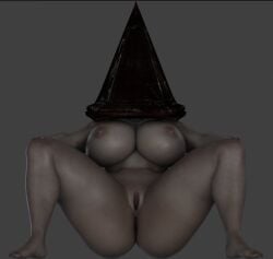 1girls 3d 3d_(artwork) alternate_version_available anus areolae barefoot big_breasts breasts completely_nude completely_nude_female female female_only female_pyramid_head full_body naked naked_female nipples nude nude_female pussy pyramid_head reeboi rule_63 silent_hill sitting solo solo_female spread_legs