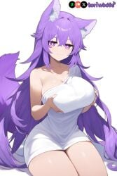 1girls ai_generated big_breasts big_breasts breast_grab breasts breasts breasts breasts curvy cute dog_ears dog_girl doggirl dress female female female_focus female_only highres hips huge_boobs huge_breasts kemonomimi light_skin light_skinned_female long_hair patreon_username petgirl petite purple_ears purple_eyes purple_hair purple_tail sitting thick_thighs thighs tori toriwoofs watermark wavy_hair white_skin white_skinned_female wide_hips wolf_ears