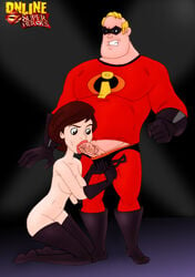 disney elastigirl female helen_parr male mr._incredible online_superheroes penis pixar robert_parr smooth_skin superhero superheroine the_incredibles